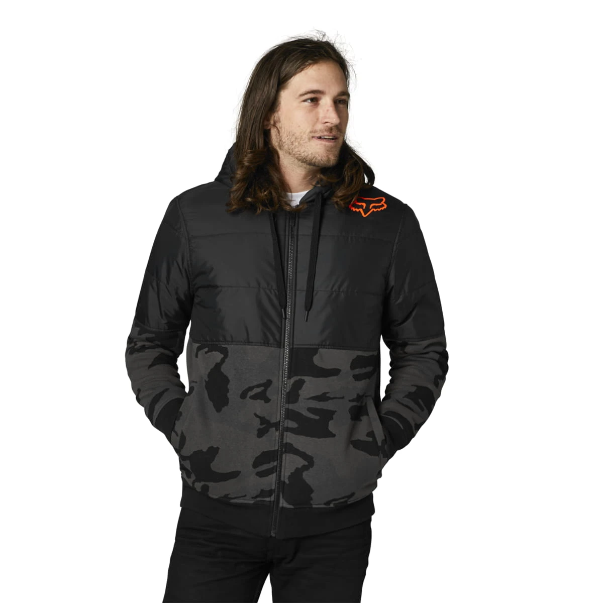 Fox Racing LINDON SASQUATCH FLEECE - Zwart Camo 1 Fox Racing LINDON SASQUATCH FLEECE - Zwart Camo