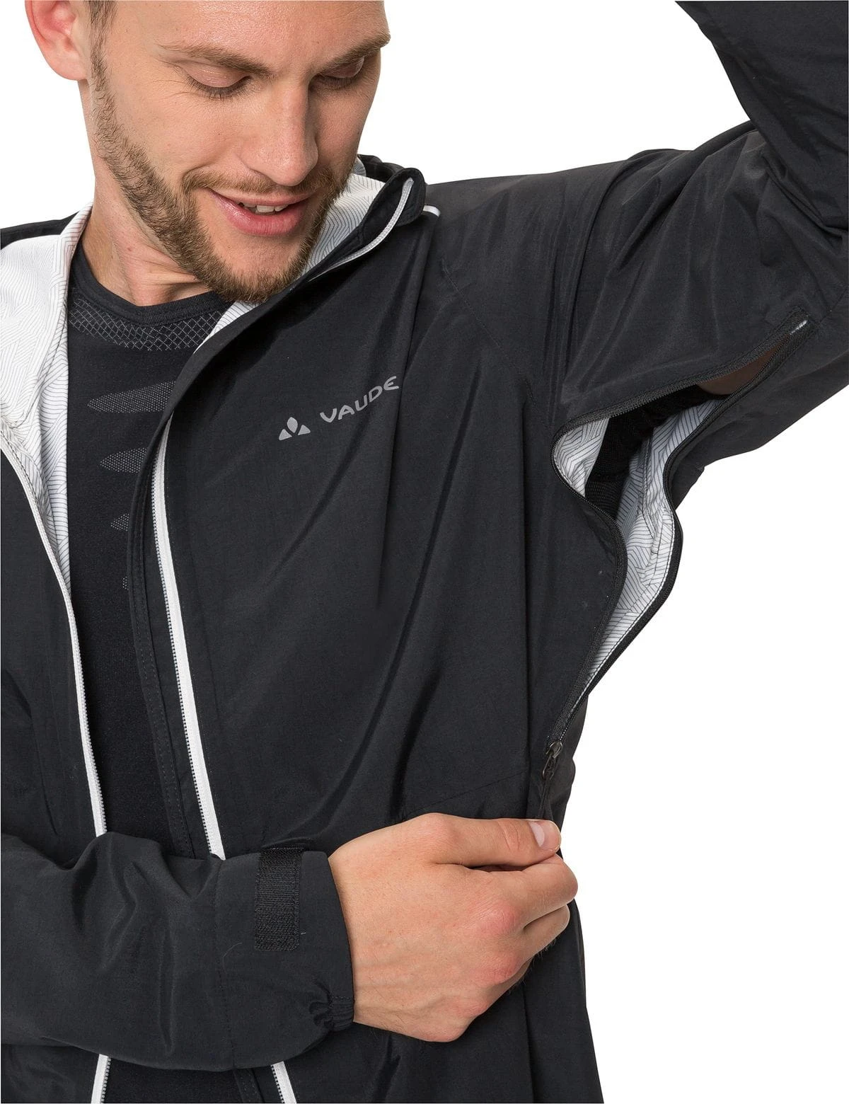 VAUDE Yaras Regenjas - Zwart 6 VAUDE Yaras Regenjas - Zwart - Afbeelding 6