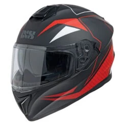 IXS 216 2.0 Motorfietshelm - Mat Zwart-rood