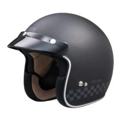 IXS 77 2.0 Jet Helm Mat Zwart Grijs