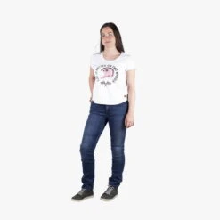 IXS Dames T-shirt Op Twee Wielen - Wit-roze -IXS Winkel iXSDamenT ShirtOnTwoWheels weiss pink 4