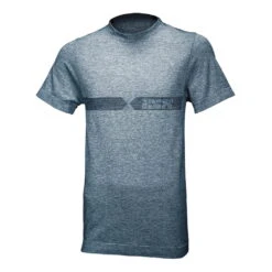 IXS Functioneel T-shirt Melange Blauw Grijs