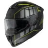 Integraalhelm IXS422 FG 2.1 - Zwart Mat-geel Fluo