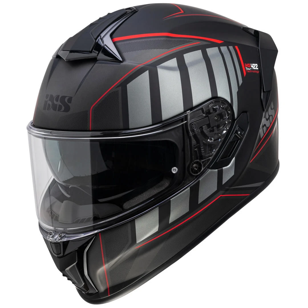 Integraalhelm IXS422 FG 2.1 Zwart Mat-rood 1 Integraalhelm IXS422 FG 2.1 Zwart Mat-rood