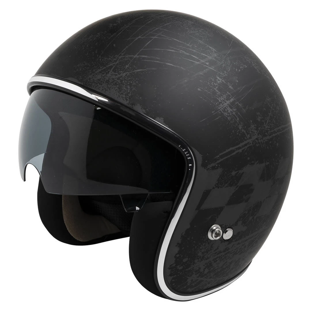 Jet Helm IXS77 2.5 Mat Zwart-grijs 1 Jet Helm IXS77 2.5 Mat Zwart-grijs