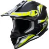 Motorcrosshelm IXS362 2.0 - Zwart Mat-geel Fluo