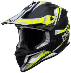 Motorcrosshelm IXS362 2.0 - Zwart Mat-geel Fluo