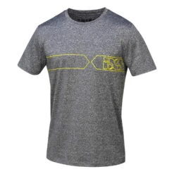 IXS Team T-shirt Functie - Grijs-geel Fluo