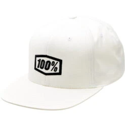 100% Icon AJ Fit Snapback Hoed - Wit