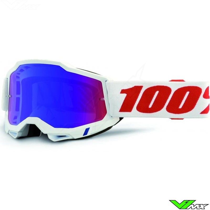 IXS Winkel -IXS Winkel mx100 accuri 2 pure crossbril rood blauw spiegellens